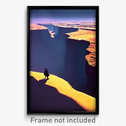 Pixel Art Poster - Shadowy Mesa (8 Bit Psychedelic Trippy Video Game Print)