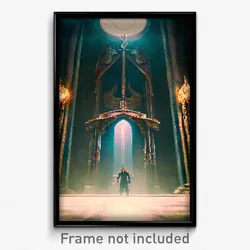 Pixel Art Poster - Menacing Sanctum (8 Bit Psychedelic Trippy Video Game Print)