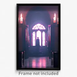 Pixel Art Poster - Perfect Crypt (8 Bit Psychedelic Trippy Video Game Print)