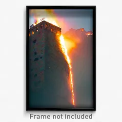 Pixel Art Poster - Flamboyant Earthquake (8 Bit Psychedelic Video Game Print)