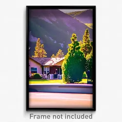 Pixel Art Poster - Average County (8 Bit Psychedelic Trippy Video Game Print)