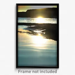 Pixel Art Poster - Reflecting Shore (8 Bit Psychedelic Trippy Video Game Print)