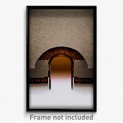 Pixel Art Poster - Brown Opening (8 Bit Psychedelic Trippy Video Game Print)