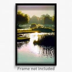Pixel Art Poster - Gracious Pond (8 Bit Psychedelic Trippy Video Game Print)