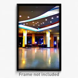 Pixel Art Poster - Vivacious Hotel Lobby (8 Bit Psychedelic Video Game Print)