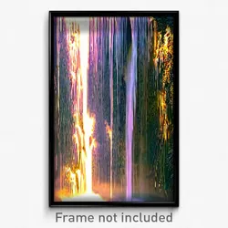 Pixel Art Poster - Webbed Falls (8 Bit Psychedelic Trippy Video Game Print)