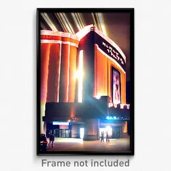 Pixel Art Poster - Huge Movie Theatre (8 Bit Psychedelic Video Game Print)