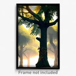 Pixel Art Poster - Nutty Copse (8 Bit Psychedelic Trippy Weird Video Game Print)