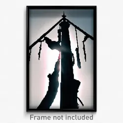 Pixel Art Poster - Striking Gallows (8 Bit Psychedelic Trippy Video Game Print)