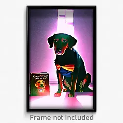 Pixel Art Poster - Novel Dog (8 Bit Psychedelic Trippy Weird Video Game Print)