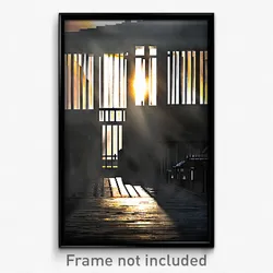 Pixel Art Poster - Black Hovel (8 Bit Psychedelic Trippy Weird Video Game Print)