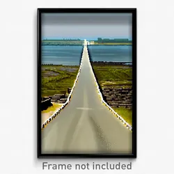 Pixel Art Poster - Wiry Causeway (8 Bit Psychedelic Trippy Video Game Print)