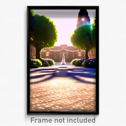 Pixel Art Poster - Enchanting Court (8 Bit Psychedelic Trippy Video Game Print)