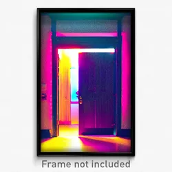 Pixel Art Poster - Shifty Door (8 Bit Psychedelic Trippy Weird Video Game Print)