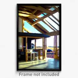 Pixel Art Poster - Brilliant Outbuilding (8 Bit Psychedelic Video Game Print)