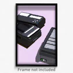Pixel Art Poster - Thick Printer (8 Bit Psychedelic Trippy Video Game Print)