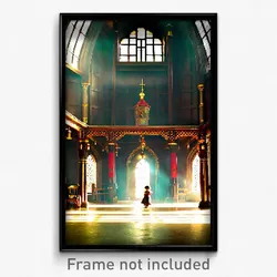 Pixel Art Poster - Wonderful Nunnery (8 Bit Psychedelic Trippy Video Game Print)