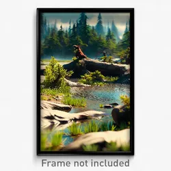 Pixel Art Poster - Stupendous Bog (8 Bit Psychedelic Trippy Video Game Print)