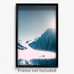 Pixel Art Poster - Small Glacier (8 Bit Psychedelic Trippy Video Game Print)