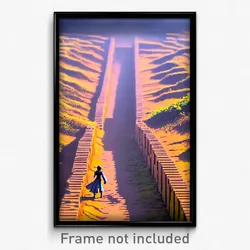 Pixel Art Poster - Imaginative Trenches (8 Bit Psychedelic Video Game Print)