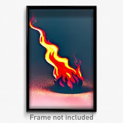 Pixel Art Poster - Ample Flame (8 Bit Psychedelic Trippy Weird Video Game Print)