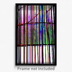 Pixel Art Poster - Wire Frame Glitchy Chantry (8 Bit Video Game Print)