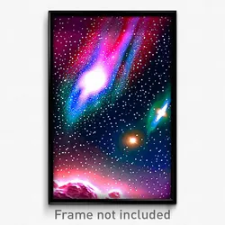 Pixel Art Poster - Liquid Nebula (8 Bit Psychedelic Trippy Video Game Print)
