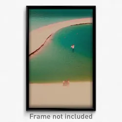 Pixel Art Poster - Superficial Shore (8 Bit Psychedelic Trippy Video Game Print)