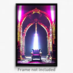 Pixel Art Poster - Elaborate Seat (8 Bit Psychedelic Trippy Video Game Print)
