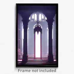 Pixel Art Poster - Spotless Sepulchre (8 Bit Psychedelic Video Game Print)