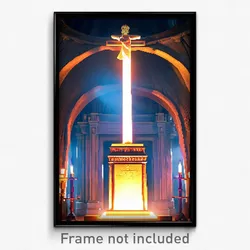 Pixel Art Poster - Nice Tomb (8 Bit Psychedelic Trippy Weird Video Game Print)