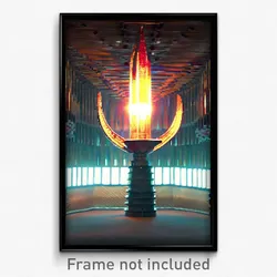 Pixel Art Poster - Rubbery Scriptorium (8 Bit Psychedelic Video Game Print)