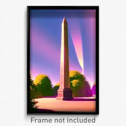 Pixel Art Poster - Squiggly Obelisk (8 Bit Psychedelic Trippy Video Game Print)