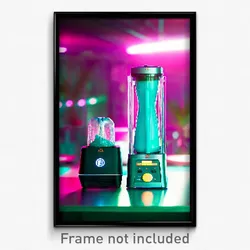 Pixel Art Poster - Blissful Blender (8 Bit Psychedelic Trippy Video Game Print)