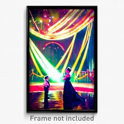 Pixel Art Poster - Esteemed Circus (8 Bit Psychedelic Trippy Video Game Print)