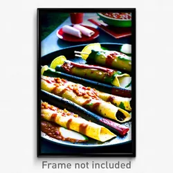 Pixel Art Poster - Wide Enchiladas (8 Bit Psychedelic Trippy Video Game Print)