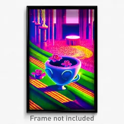 Pixel Art Poster - Rosy Sanctum (8 Bit Psychedelic Trippy Video Game Print)