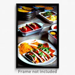 Pixel Art Poster - Complex Enchiladas (8 Bit Psychedelic Video Game Print)