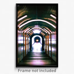 Pixel Art Poster - Fabulous Tunnel (8 Bit Psychedelic Trippy Video Game Print)
