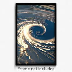 Pixel Art Poster - Aged Hurricane (8 Bit Psychedelic Trippy Video Game Print)