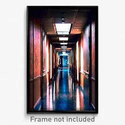 Pixel Art Poster - Unsightly Hallway (8 Bit Psychedelic Trippy Video Game Print)