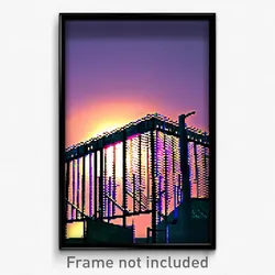 Pixel Art Poster - Wire Frame Music Festival (8 Bit Video Game Print)