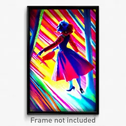 Pixel Art Poster - Flamboyant Tableau (8 Bit Psychedelic Video Game Print)