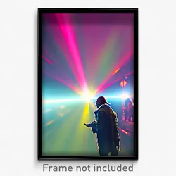 Pixel Art Poster - Flickering Bight (8 Bit Psychedelic Trippy Video Game Print)