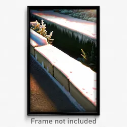 Pixel Art Poster - Frosty Ledge (8 Bit Psychedelic Trippy Video Game Print)
