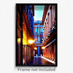 Pixel Art Poster - Elaborate Italian Architecture (8 Bit Video Game Print)