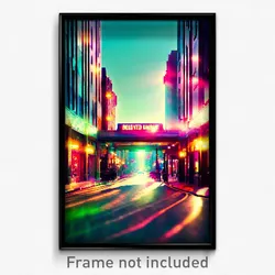 Pixel Art Poster - Beloved Avenue (8 Bit Psychedelic Trippy Video Game Print)