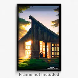 Pixel Art Poster - Standard Hovel (8 Bit Psychedelic Trippy Video Game Print)