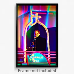 Pixel Art Poster - Flamboyant Pulpit (8 Bit Psychedelic Trippy Video Game Print)