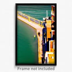 Pixel Art Poster - Urban Gulf (8 Bit Psychedelic Trippy Weird Video Game Print)